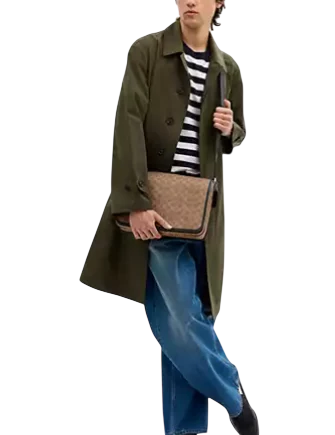 Coach Colby Messenger Bag 32 In Signature Canvas Tan Black