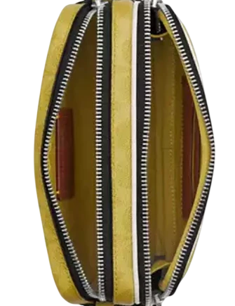 Coach Colton Crossbody Bag 19 In Signature Canvas With Coach Graphic Light Citron