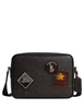 Coach Colton Crossbody Bag 25 In Signature Canvas With Patches Walnut Black
