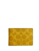 Coach Compact Billfold Wallet In Signature Canvas Canary