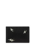 Coach Compact Billfold With Lightning Bolt Print Black