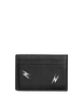 Coach Compact Billfold With Lightning Bolt Print Black