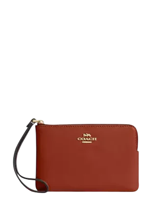 Coach Corner Zip Wristlet