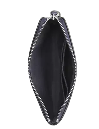 Coach Corner Zip Wristlet In Signature Canvas Blue Navy