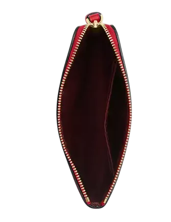 Coach Corner Zip Wristlet In Signature Canvas Bold Red