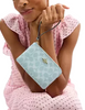 Coach Corner Zip Wristlet In Signature Canvas Light Blue