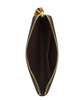 Coach Corner Zip Wristlet In Signature Canvas With Floral Print Walnut Yellow