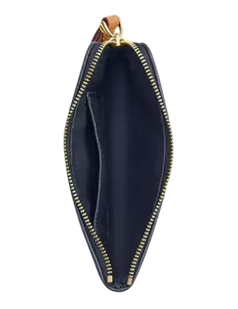 Coach Corner Zip Wristlet In Signature Denim Indigo