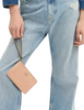Coach Corner Zip Wristlet In Signature Leather Faded Blush