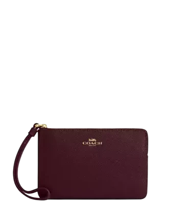 Coach Corner Zip Wristlet