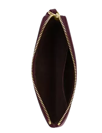 Coach Corner Zip Wristlet Merlot