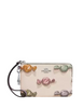 Coach Corner Zip Wristlet With Candy Print And Charm