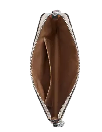 Coach Corner Zip Wristlet With Candy Print And Charm