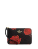 Coach Corner Zip Wristlet With Floral Print