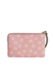 Coach Corner Zip Wristlet With Floral Print Pink