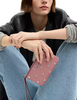 Coach Corner Zip Wristlet With Heart Rivets Peony