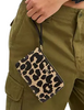 Coach Corner Zip Wristlet With Leopard Print  Leopard 