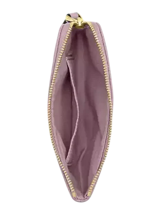 Coach Corner Zip Wristlet With Quilting Carnation