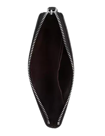 Coach Corner Zip Wristlet With Star Print Black
