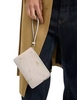 Coach Corner Zip Wristlet With Star Print Chalk