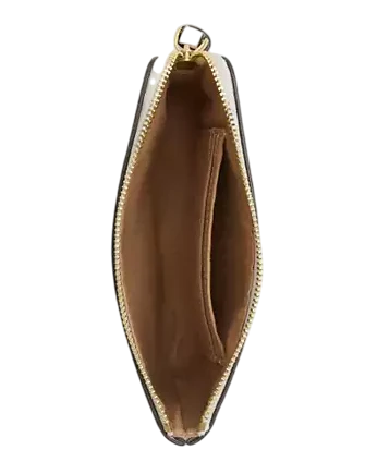 Coach Corner Zip Wristlet With Star Print Chalk