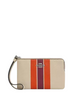 Coach Corner Zip Wristlet With Stripe  Ivory 