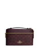Coach Cosmetic Case In Signature Canvas Black Currant