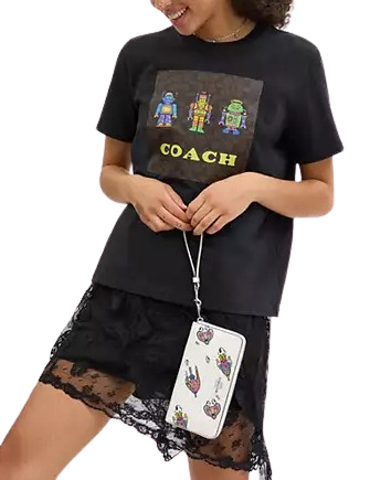 Coach Cosmic Coach Long Zip Around Wallet With Rocket Print Coach Cosmic Coach Long Zip Around Wallet With Rocket Print