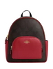 Coach Court Backpack In Maxi Signature Canvas Walnut True Red
