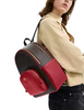 Coach Court Backpack In Maxi Signature Canvas Walnut True Red