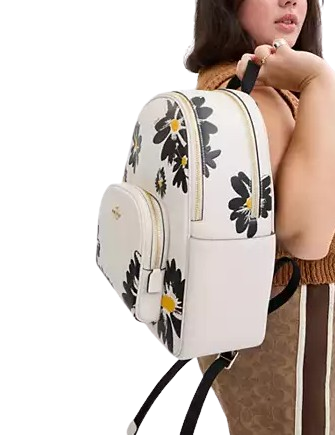 Coach Court Backpack With Floral Print