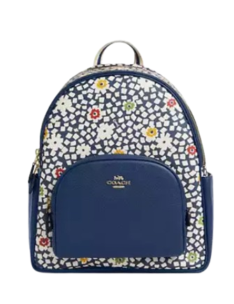 Coach Court Backpack With Floral Print