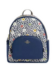 Coach Court Backpack With Floral Print Deep Blue
