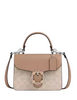 Coach Courtney Top Handle Bag In Signature Canvas Sand Taupe