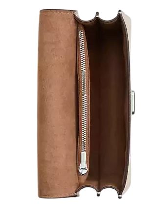 Coach Courtney Top Handle Bag In Signature Canvas Sand Taupe