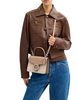 Coach Courtney Top Handle Bag In Signature Canvas Sand Taupe