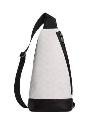 Coach Dominic Sling Pack In Signature Canvas Chalk Black