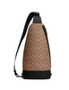 Coach Dominic Sling Pack In Signature Canvas Tan Black