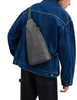Coach Dominic Sling Pack In Signature Leather Charcoal