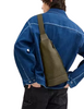 Coach Dominic Sling Pack In Signature Leather Olive Drab