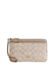 Coach Double Zip Wallet In Signature Canvas Champagne 