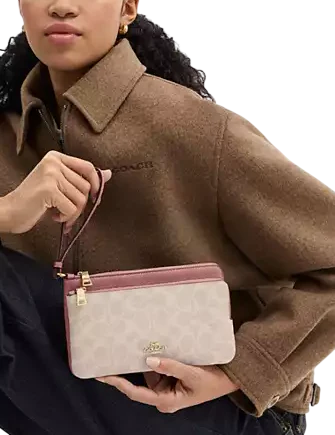 Coach Double Zip Wallet In Signature Canvas | Brixton Baker Coach Double Zip Wallet In Signature Canvas | Brixton Baker
