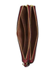 Coach Double Zip Wallet In Signature Canvas With Cherry Print Tan 