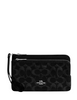 Coach Double Zip Wallet In Signature Denim Black