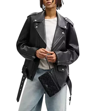 Coach Double Zip Wallet In Signature Denim Black