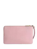 Coach Double Zip Wallet In Signature Denim Light Pink