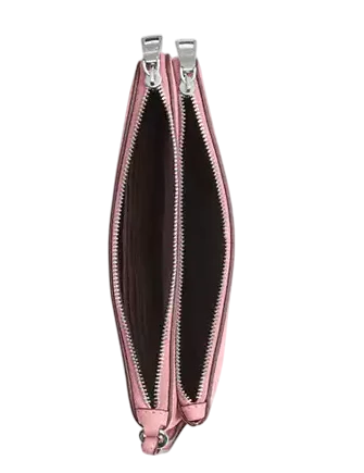 Coach Double Zip Wallet With Star Print Dusty Pink