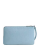 Coach Double Zip Wristlet With Floral Print Blue