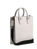 Coach Dylan Tote Bag With Varsity Motif Chalk Black 
