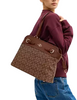 Coach Easton Tote Bag In Signature Chenille Light Khaki Vintage Brown